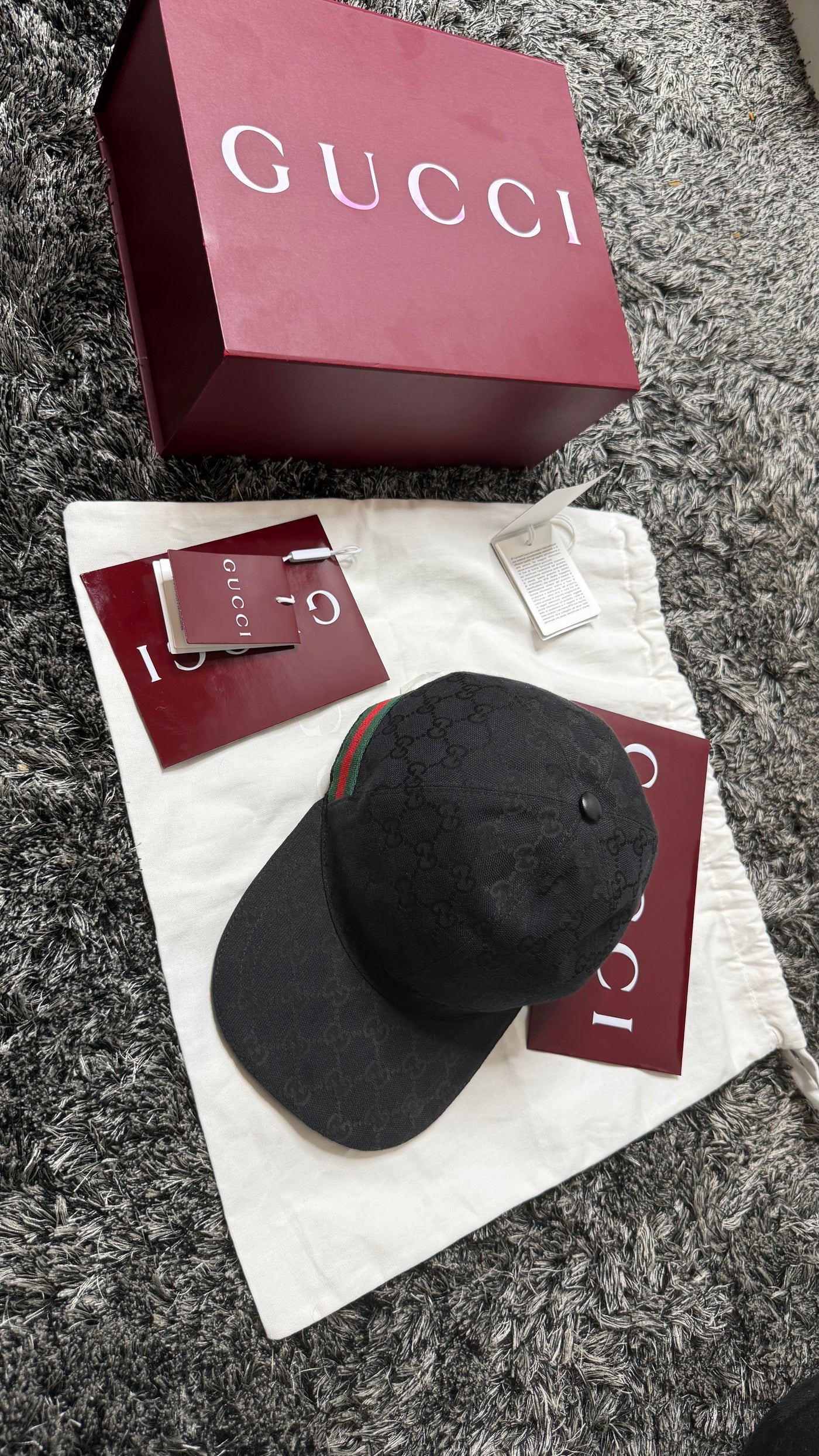 Casquette Gucci noire à bande
